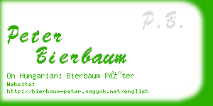 peter bierbaum business card